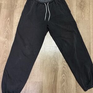 Brandy Melville Sweatpants Womens One Size Gray Flaw Stretch Baggy Preowned